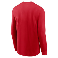 Cincinnati Reds Local Logo Swoosh Lockup Long Sleeve T-Shirt - Red | Nike