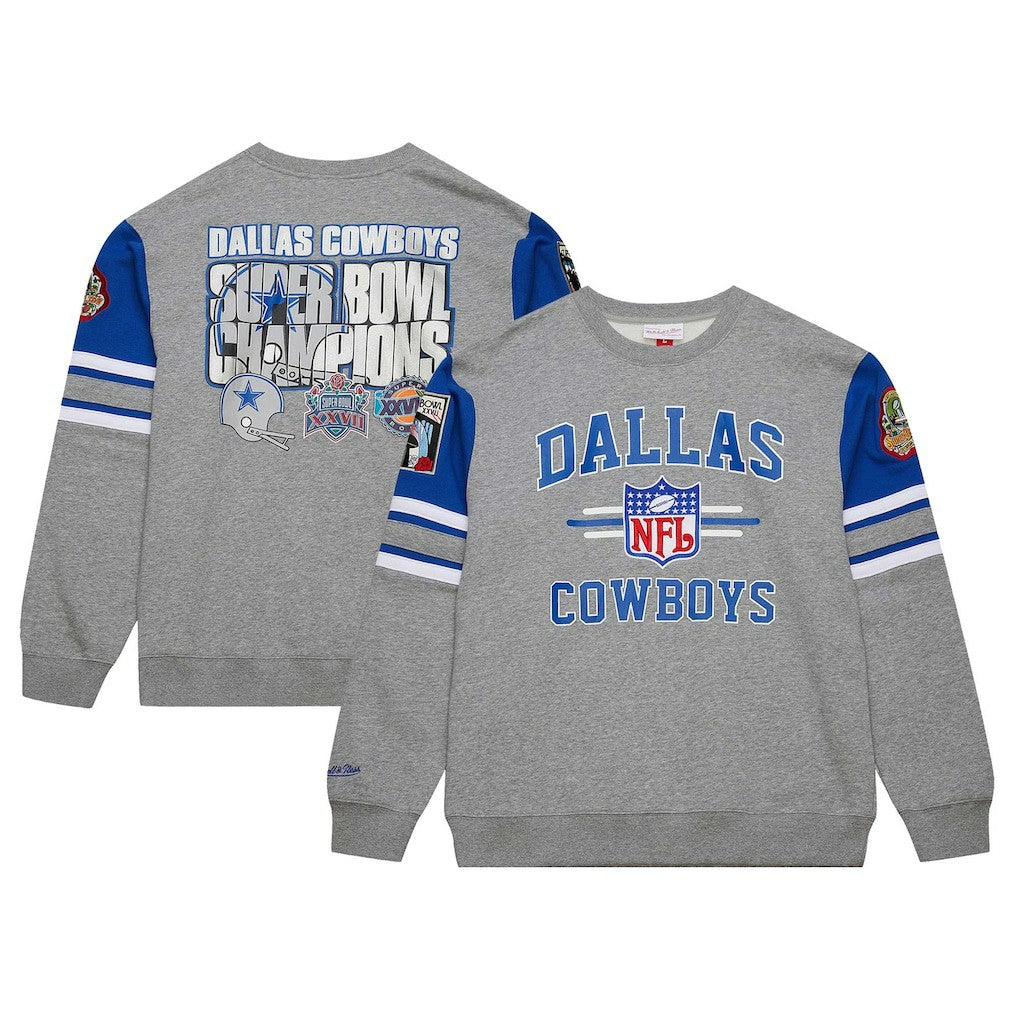 Dallas Cowboys Vintage Logo Pullover Sweatshirt - Heather Gray discount