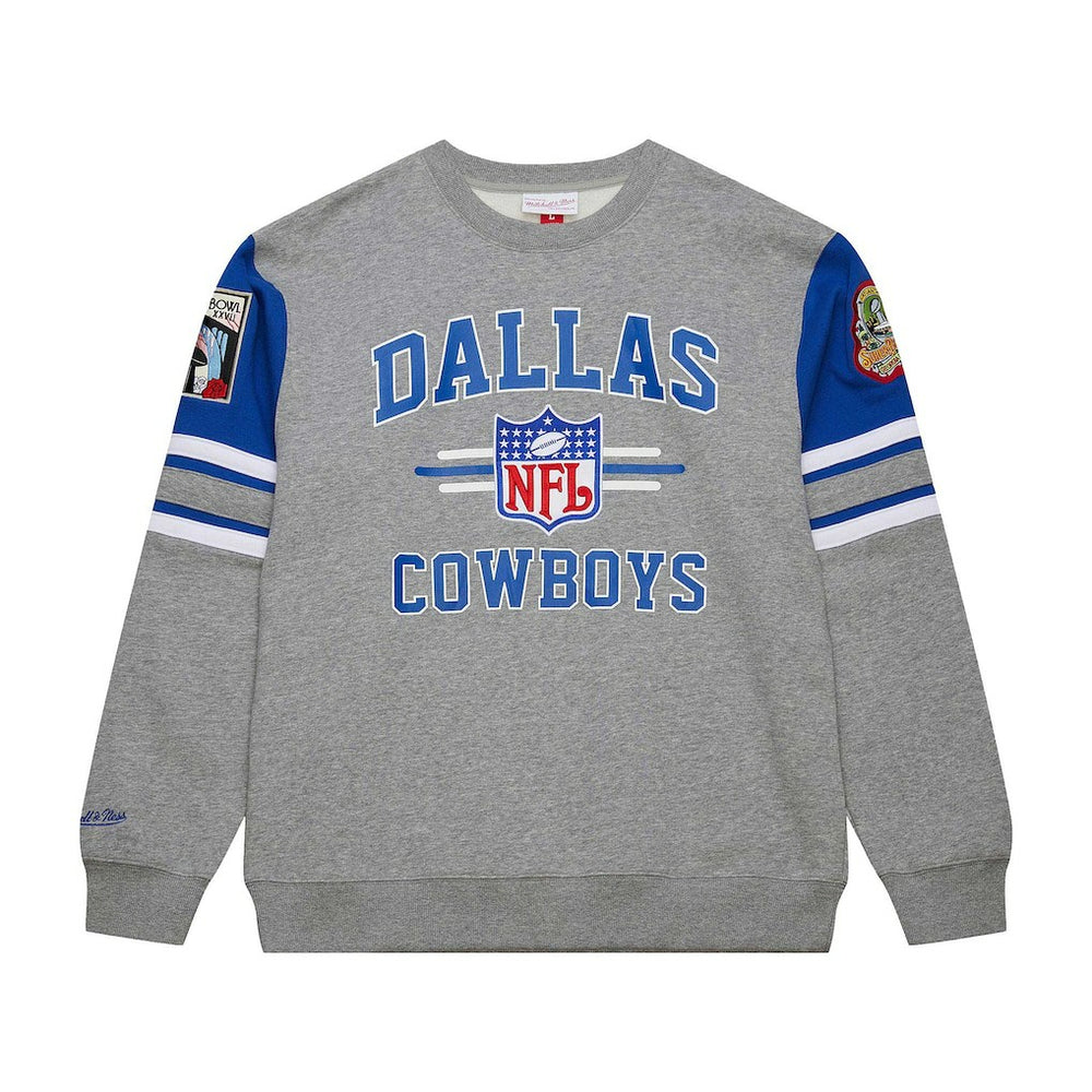 Dallas Cowboys Vintage Logo Pullover Sweatshirt - Heather Gray discount