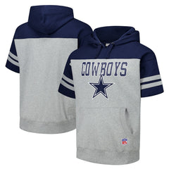 Dallas Cowboys Off Field Vintage Logo Short Sleeve Pullover Hoodie - Gray outlet