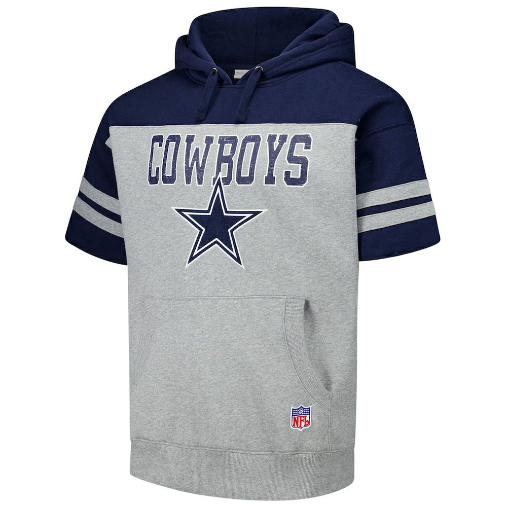 Dallas Cowboys Off Field Vintage Logo Short Sleeve Pullover Hoodie - Gray outlet