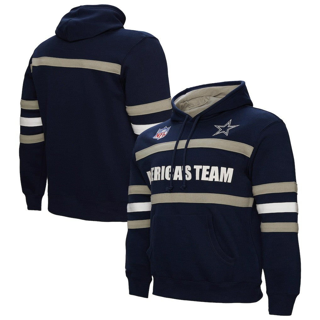 Dallas Cowboys America's Team Head Coach Pullover Hoodie - Navy sale