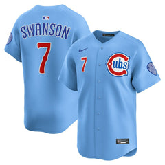 Dansby Swanson Chicago Cubs 2nd Alternate Limited Player Jersey - Baby Blue | Nike