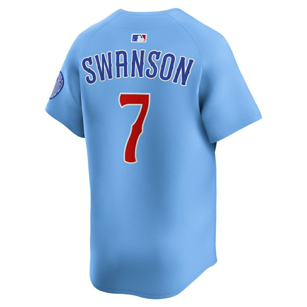 Dansby Swanson Chicago Cubs 2nd Alternate Limited Player Jersey - Baby Blue | Nike