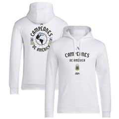 Argentina National Team 2024 Copa America Champions Pullover Hoodie - White | Adidas for sale