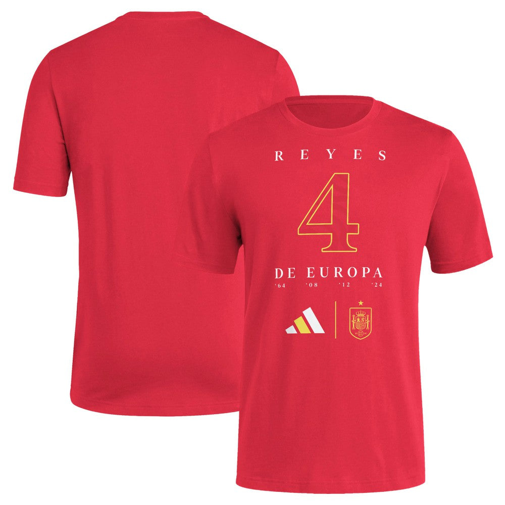 Spain National Team 2024 European Champions T-Shirt - Red | Adidas discount