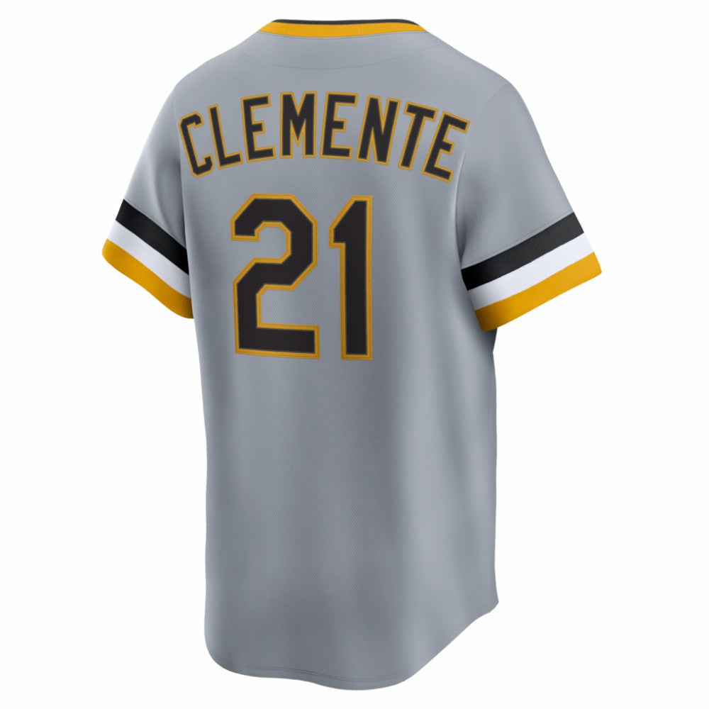 Roberto Clemente Pittsburgh Pirates Throwback Cooperstown Collection Limited Jersey - Gray | Nike