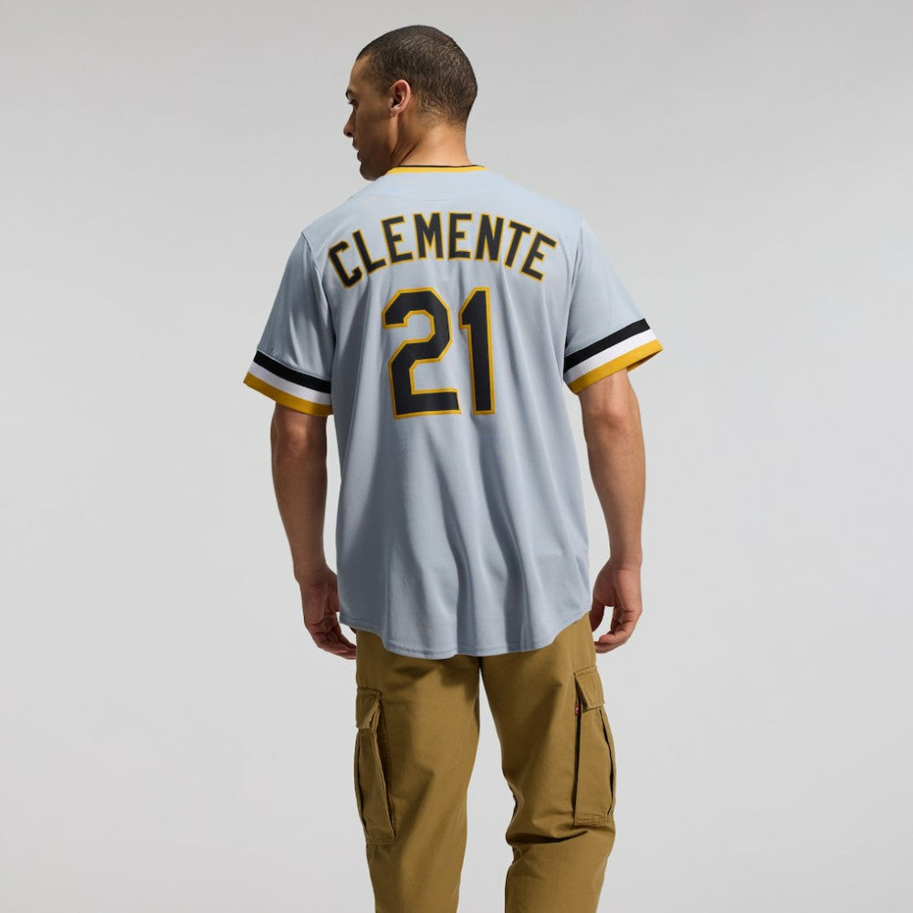 Roberto Clemente Pittsburgh Pirates Throwback Cooperstown Collection Limited Jersey - Gray | Nike