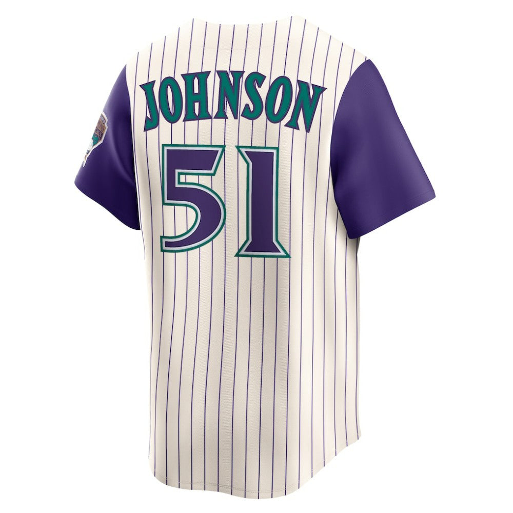 Randy Johnson Arizona Diamondbacks Throwback Cooperstown Collection Limited Jersey - Cream | Nike