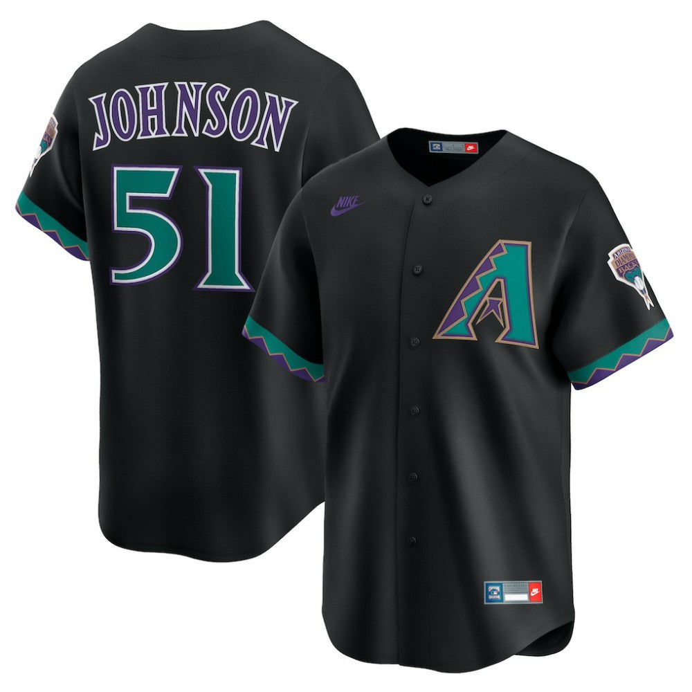 Randy Johnson Arizona Diamondbacks Throwback Cooperstown Collection Limited Jersey - Black | Nike