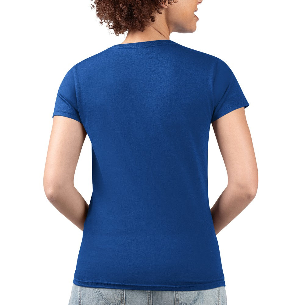 Kansas City Royals G-III 4Her by Carl Banks Women's Super-Slim Fit Lightweight Flowers Graphic V-Neck T-Shirt - Royal