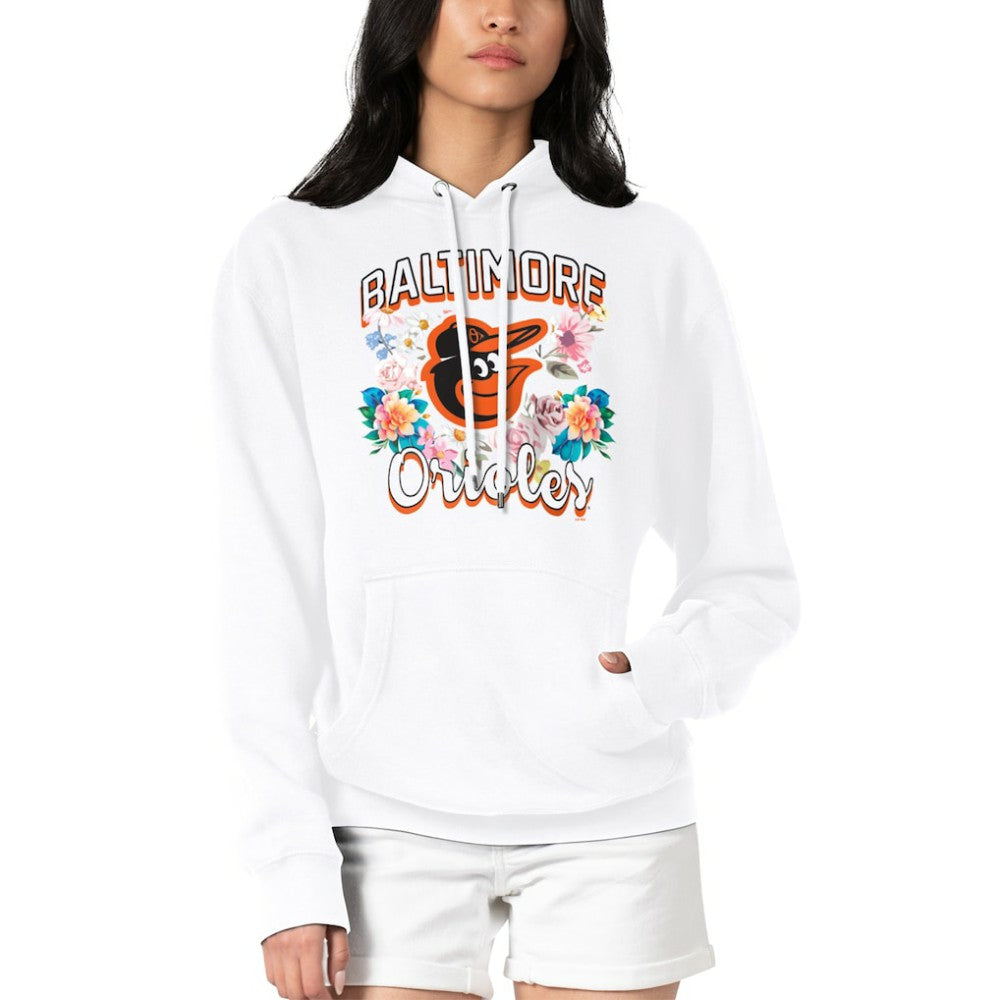 Baltimore Orioles G-III 4Her by Carl Banks Women's Flowers Graphic Pullover Hoodie - White