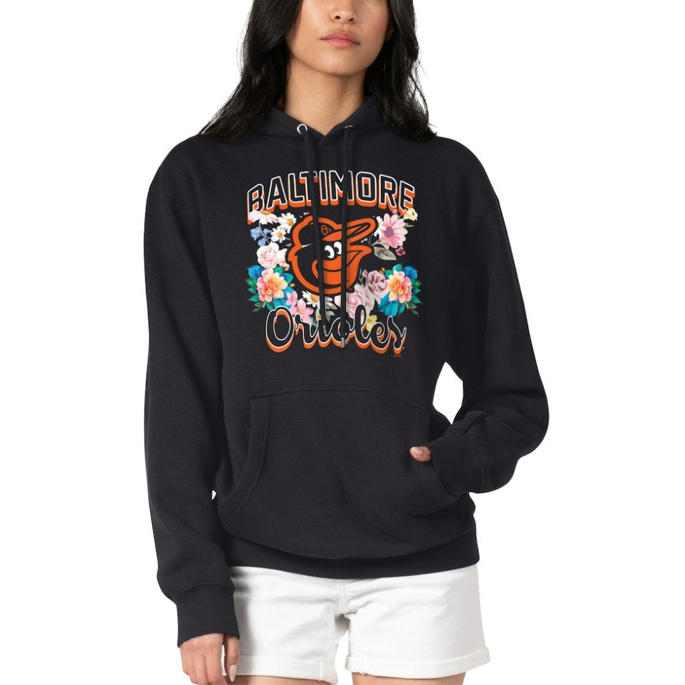 Baltimore Orioles G-III 4Her by Carl Banks Women's Flowers Graphic Pullover Hoodie - Black