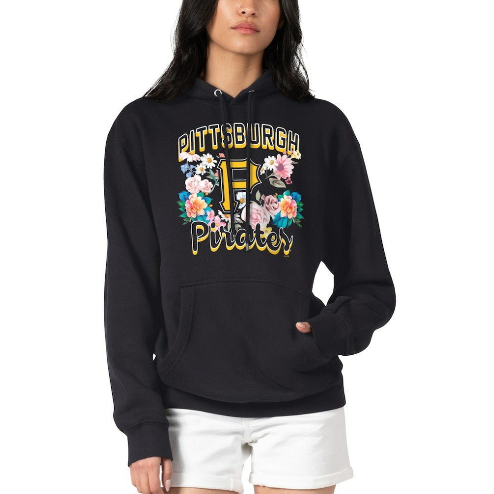 Pittsburgh Pirates G-III 4Her by Carl Banks Women's Flowers Graphic Pullover Hoodie - Black