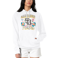 San Diego Padres G-III 4Her by Carl Banks Women's Flowers Graphic Pullover Hoodie - White