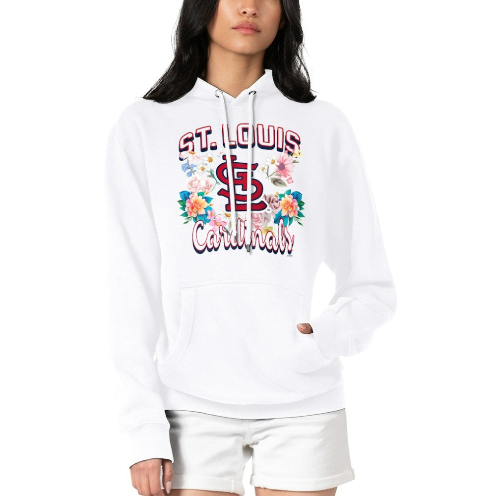 St. Louis Cardinals G-III 4Her by Carl Banks Women's Flowers Graphic Pullover Hoodie - White