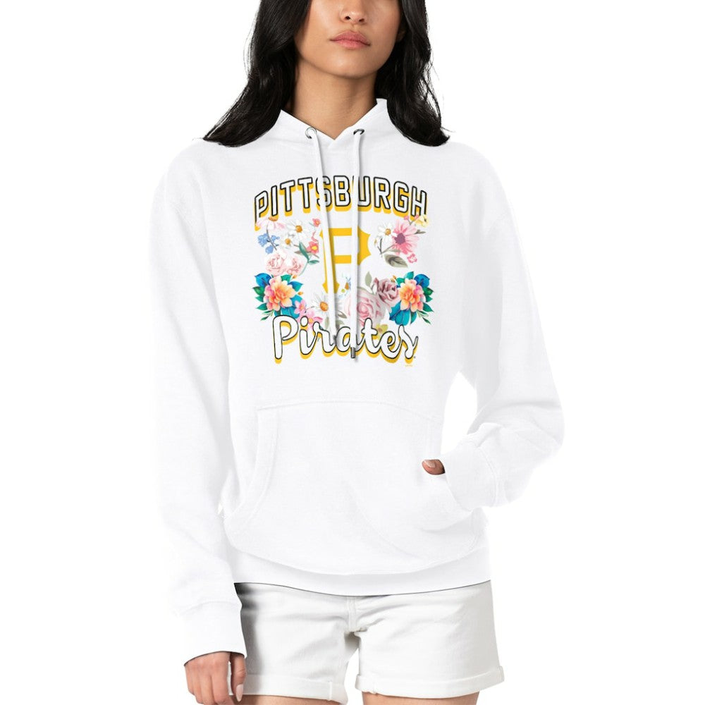 Pittsburgh Pirates G-III 4Her by Carl Banks Women's Flowers Graphic Pullover Hoodie - White