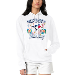 Toronto Blue Jays G-III 4Her by Carl Banks Women's Flowers Graphic Pullover Hoodie - White