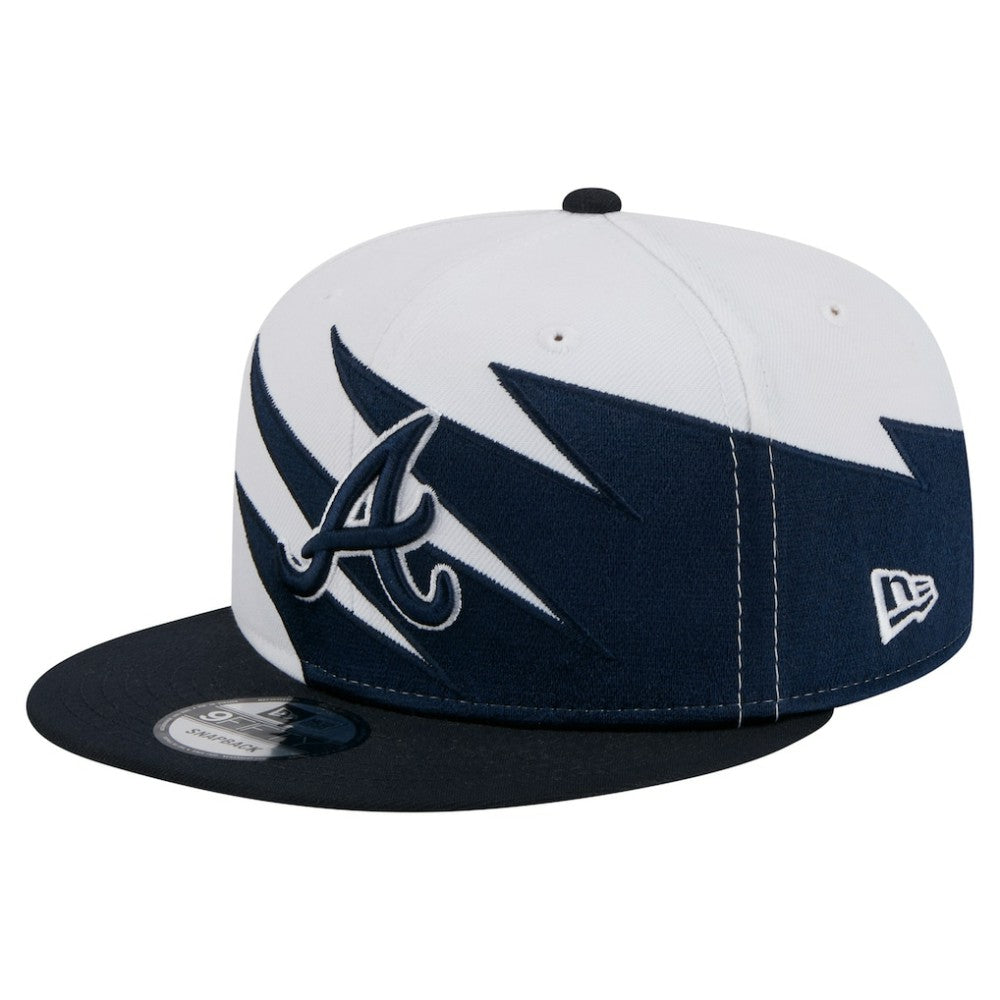 Atlanta Braves Jagged 9FIFTY Snapback Hat - Navy/White | New Era