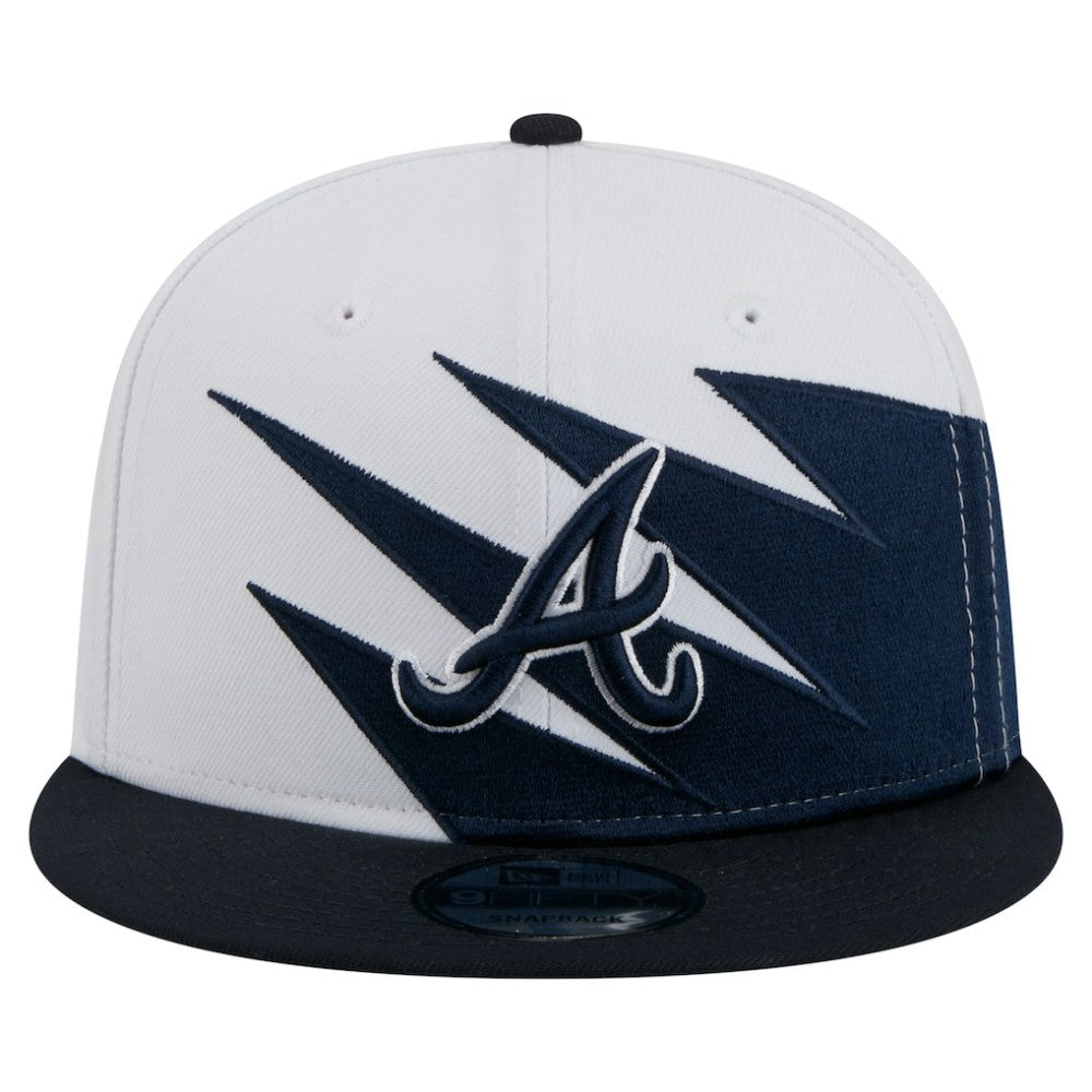 Atlanta Braves Jagged 9FIFTY Snapback Hat - Navy/White | New Era