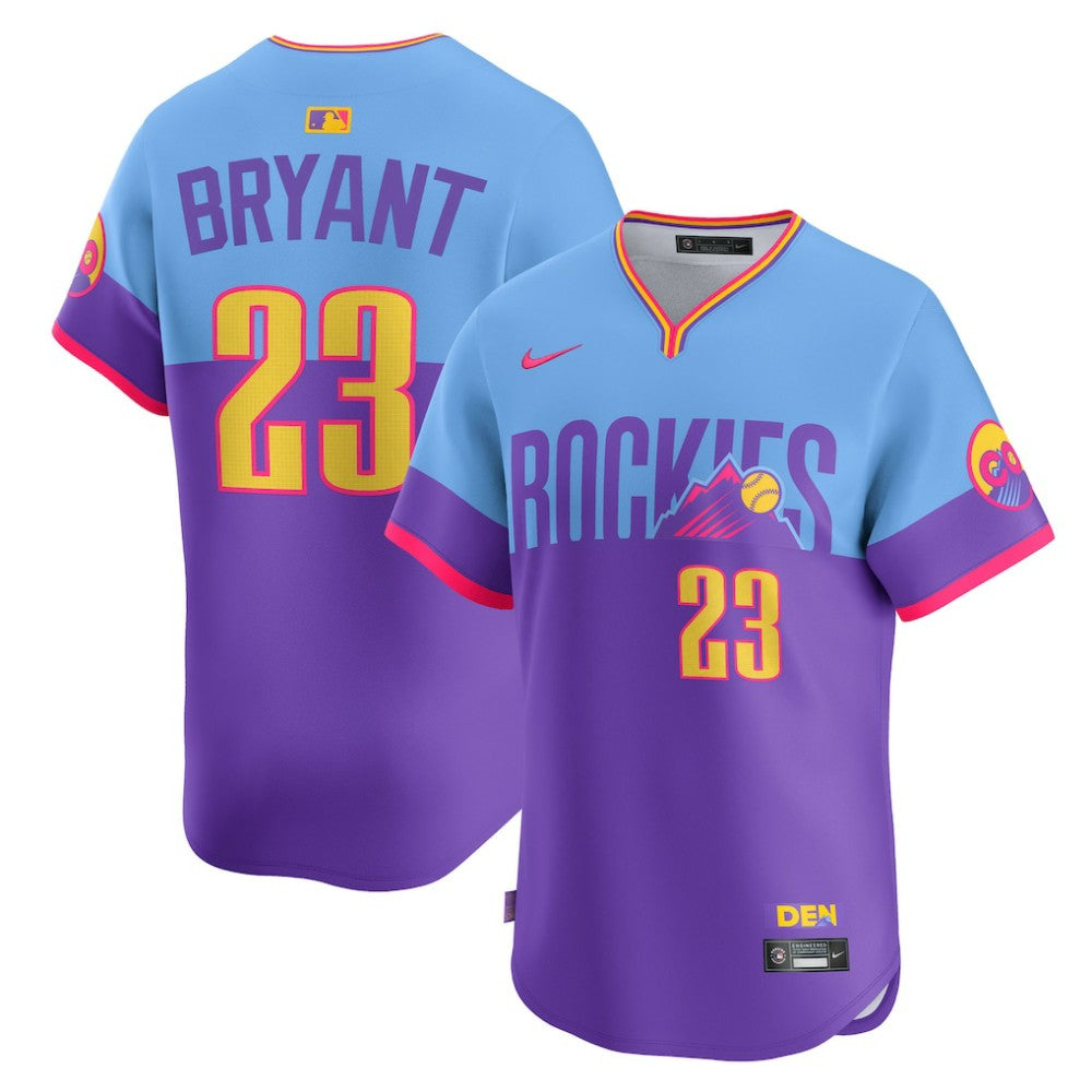 Kris Bryant Colorado Rockies 2025 City Connect Limited Player Jersey - Purple/Light Blue | Nike