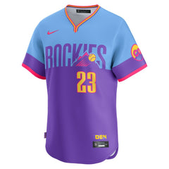 Kris Bryant Colorado Rockies 2025 City Connect Limited Player Jersey - Purple/Light Blue | Nike
