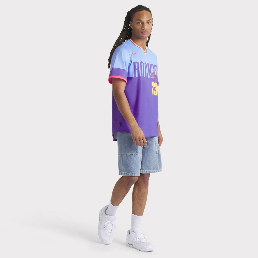 Kris Bryant Colorado Rockies 2025 City Connect Limited Player Jersey - Purple/Light Blue | Nike