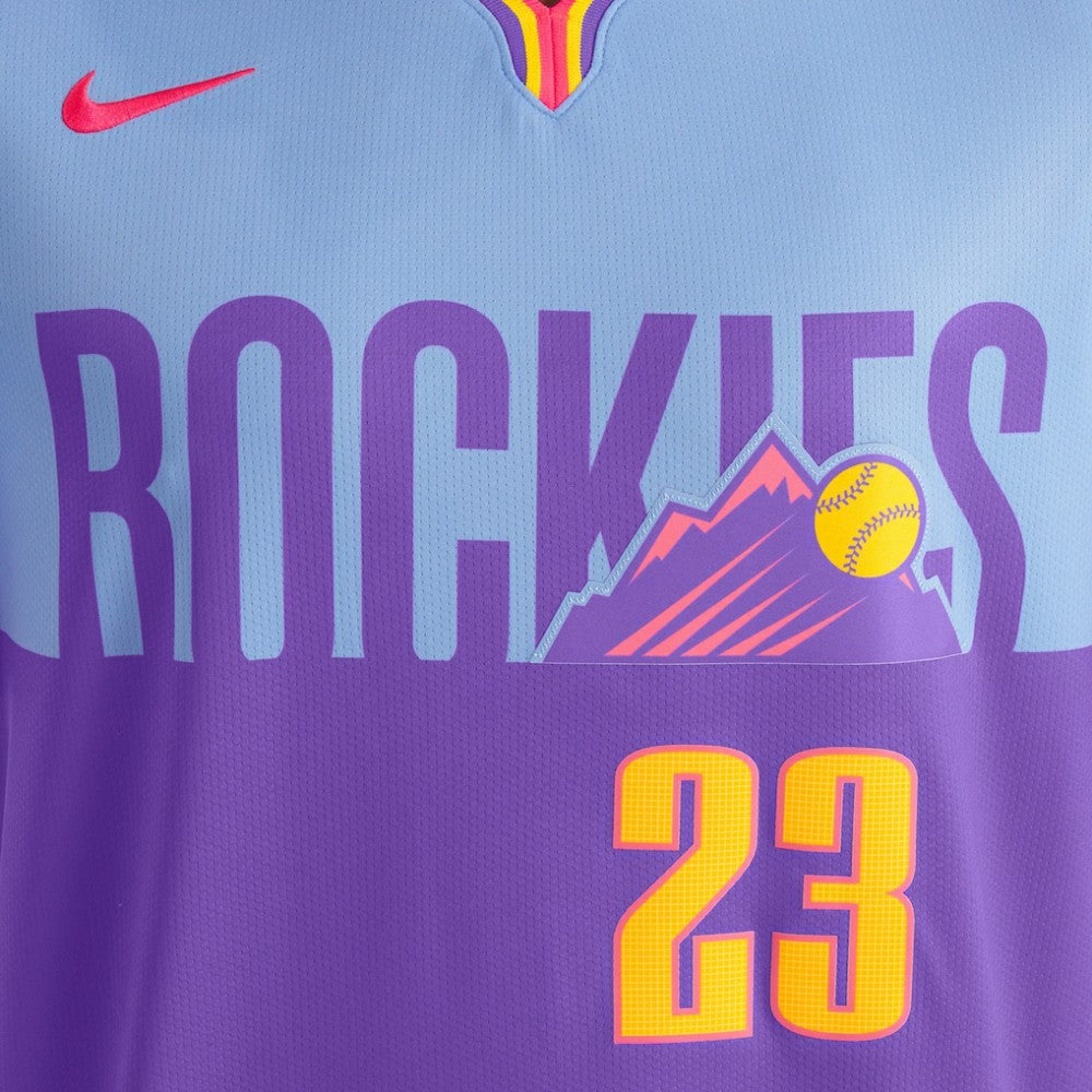 Kris Bryant Colorado Rockies 2025 City Connect Limited Player Jersey - Purple/Light Blue | Nike