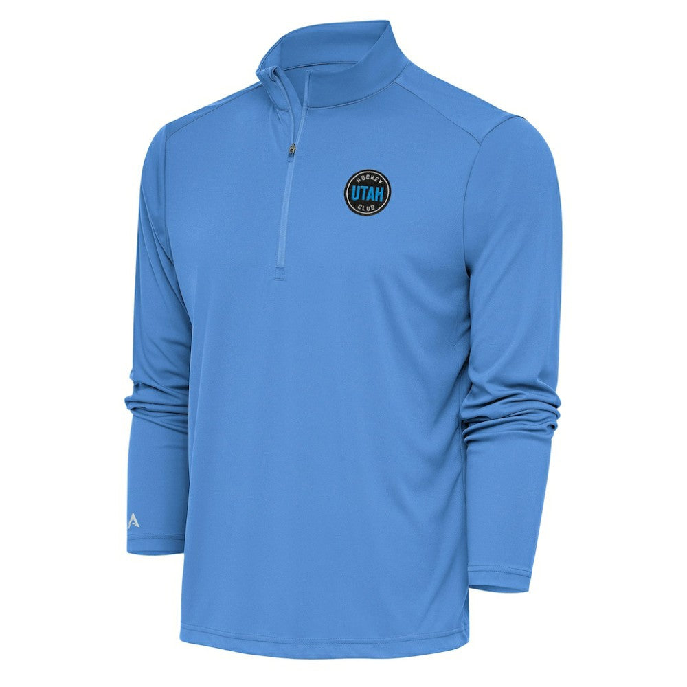 Utah Mammoth Antigua Tribute Quarter-Zip Pullover Top Light Blue