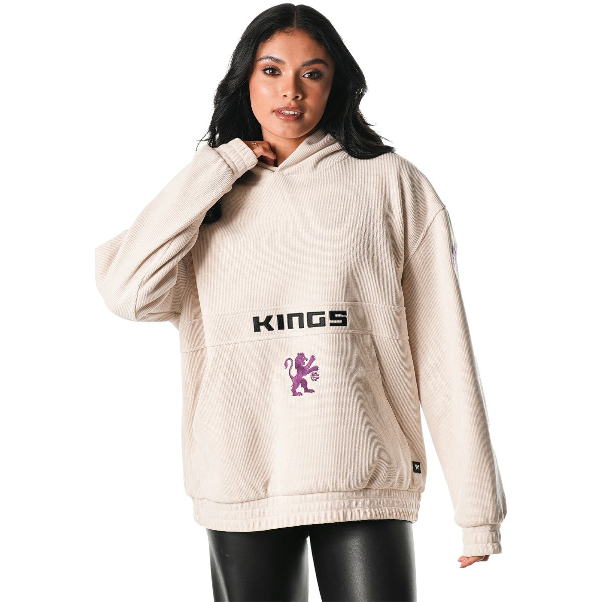 Sacramento Kings The Wild Collective Unisex Corduroy Tri-Blend Pullover Hoodie - Cream discount