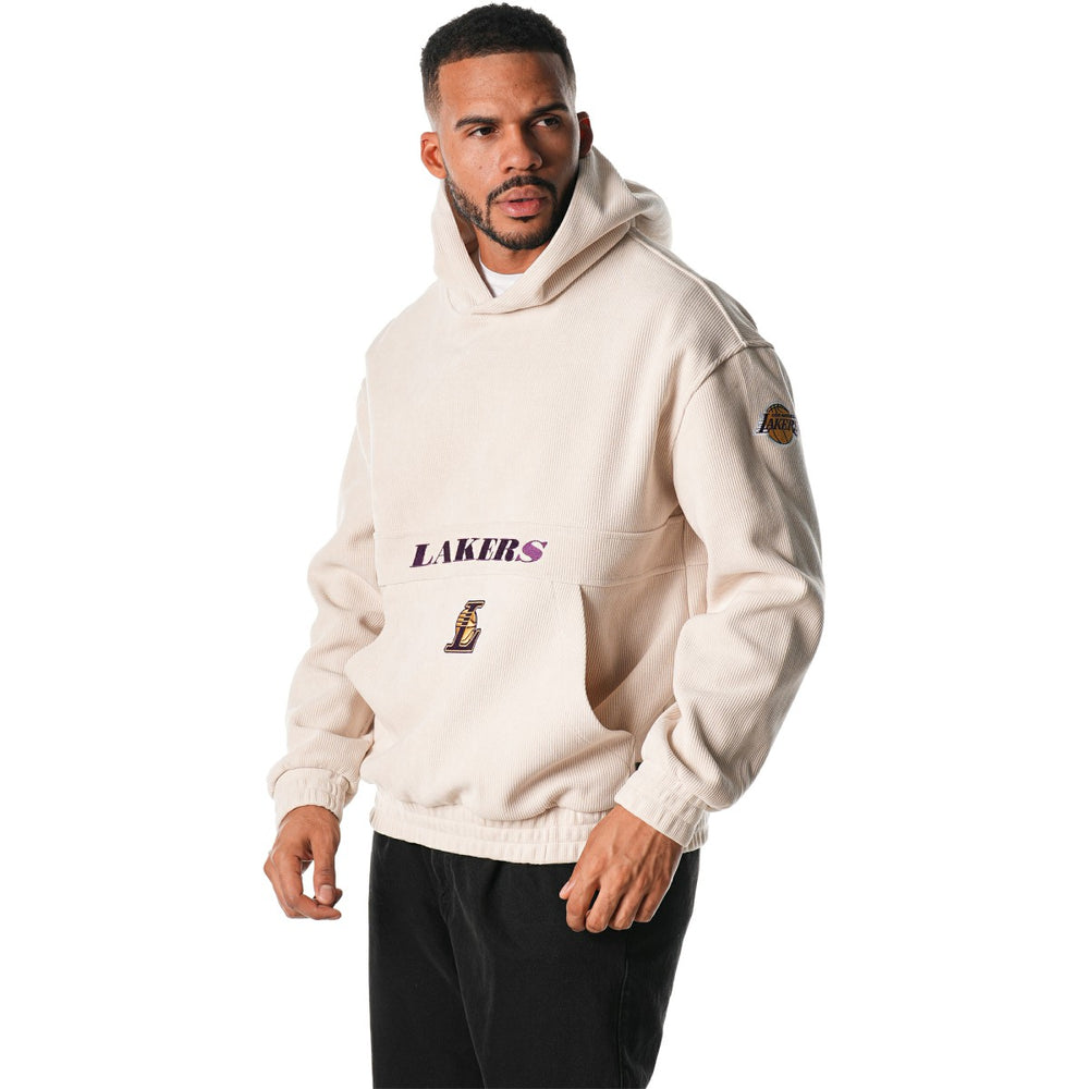 Los Angeles Lakers The Wild Collective Unisex Corduroy Tri-Blend Pullover Hoodie - Cream on sale