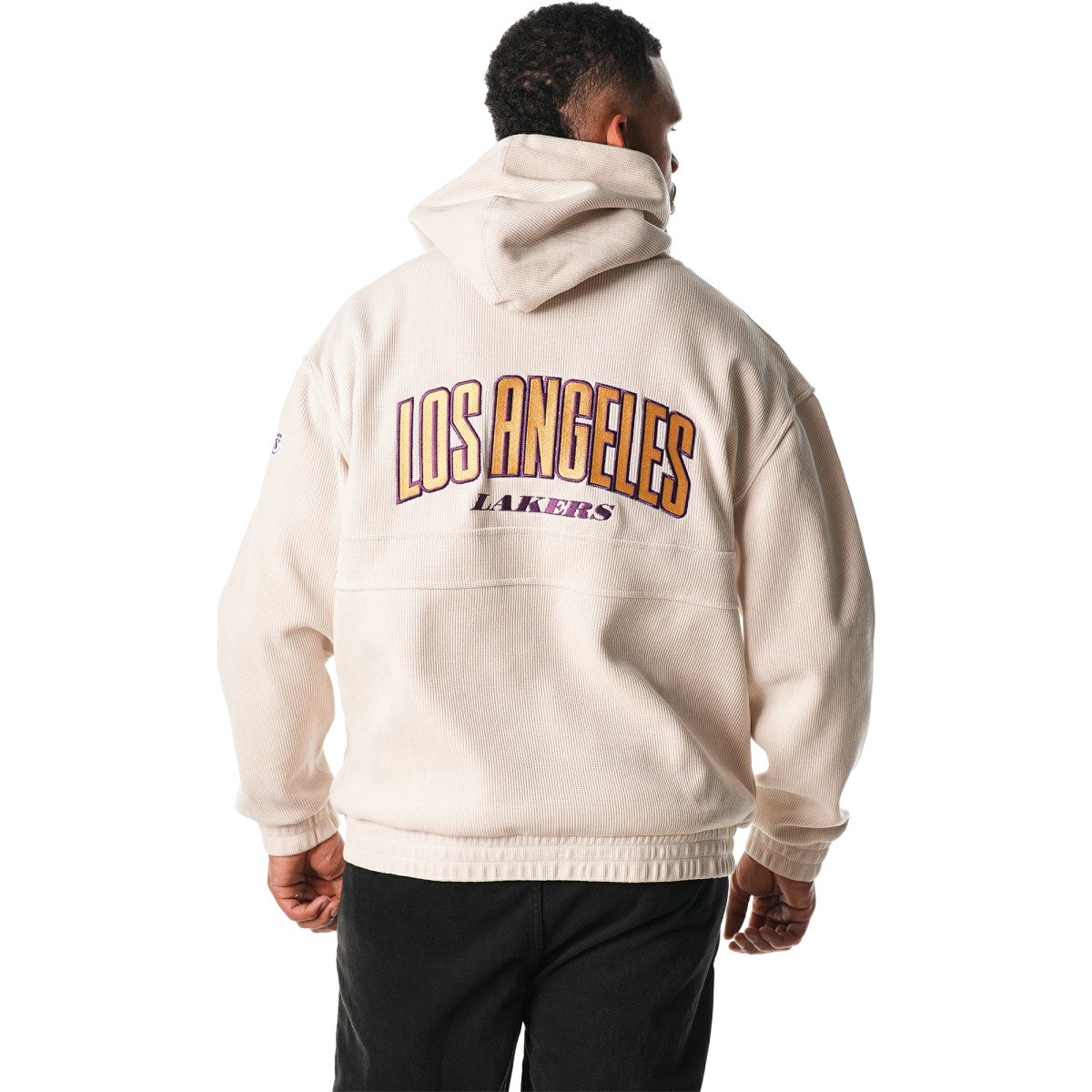Los Angeles Lakers The Wild Collective Unisex Corduroy Tri-Blend Pullover Hoodie - Cream on sale