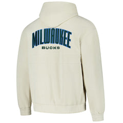 Milwaukee Bucks The Wild Collective Unisex Corduroy Tri-Blend Pullover Hoodie - Cream sale