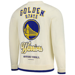 Golden State Warriors The Wild Collective Unisex Jacquard Knit Pullover Sweater sale - Cream for sale
