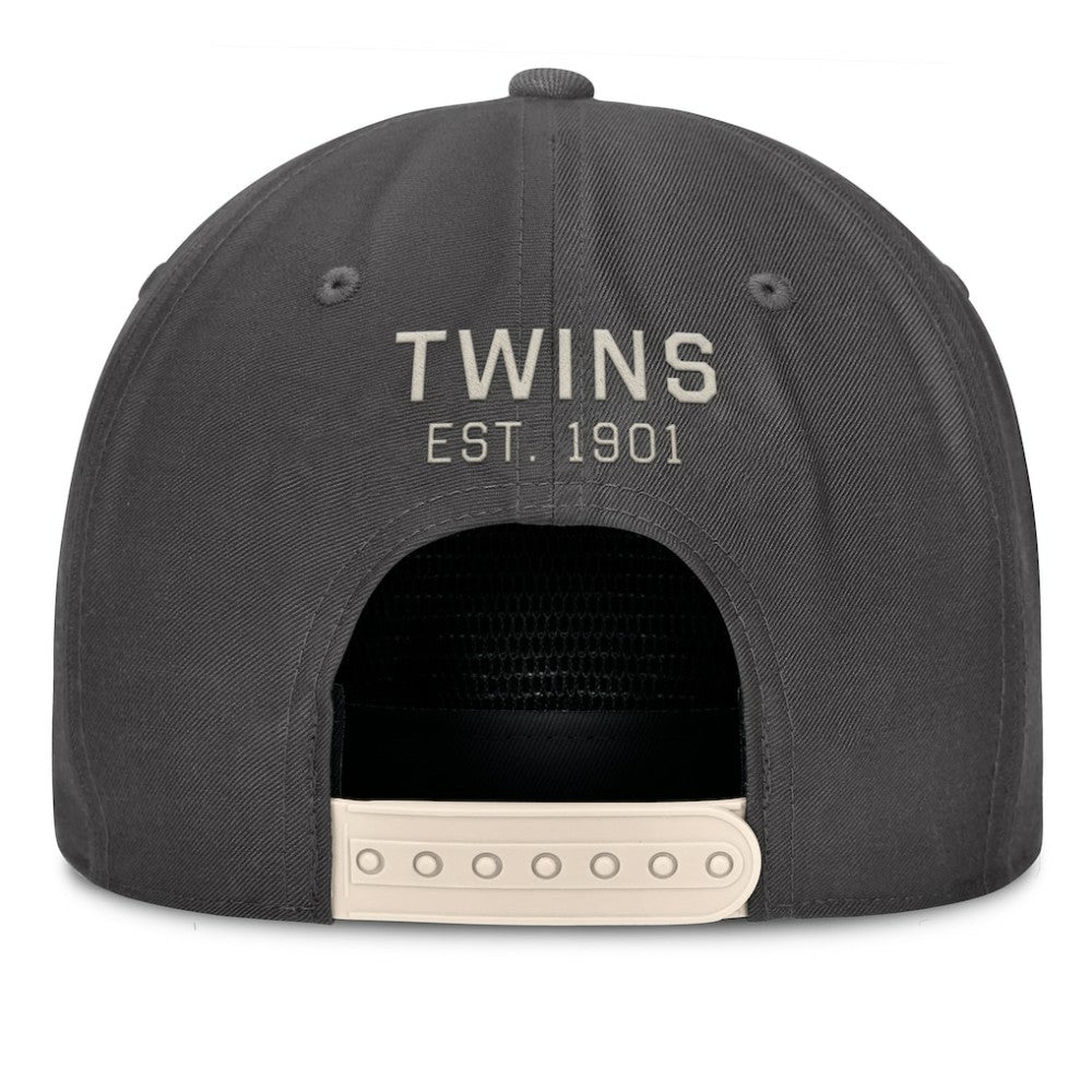 Minnesota Twins Closer Adjustable Hat - Charcoal