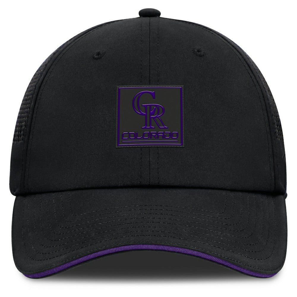 Colorado Rockies Level Up Driver Adjustable Hat - Black