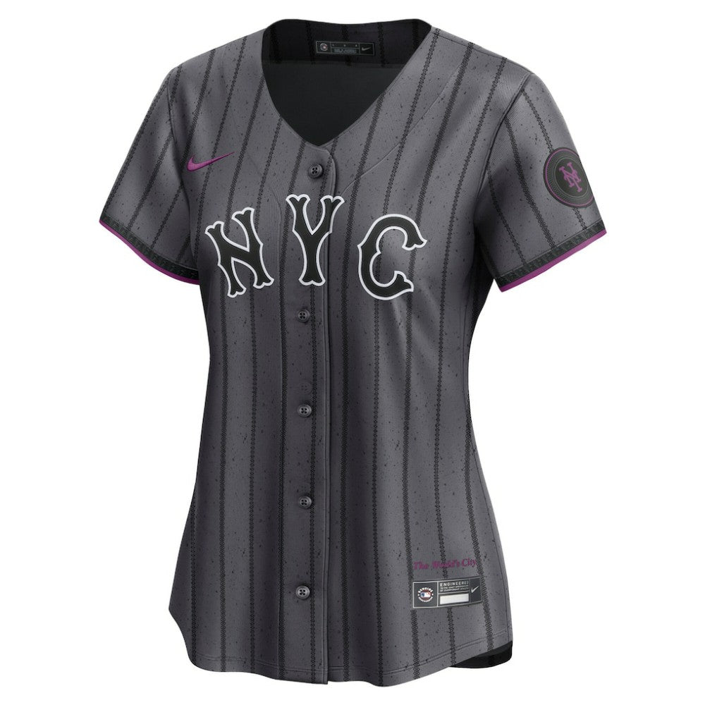 Francisco Lindor New York Mets Women's City Connect Limited Jersey - Gray | Nike