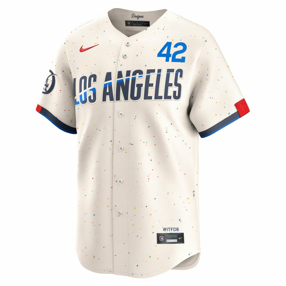 Jackie Robinson Los Angeles Dodgers City Connect Limited Player Jersey - Cream | Nike