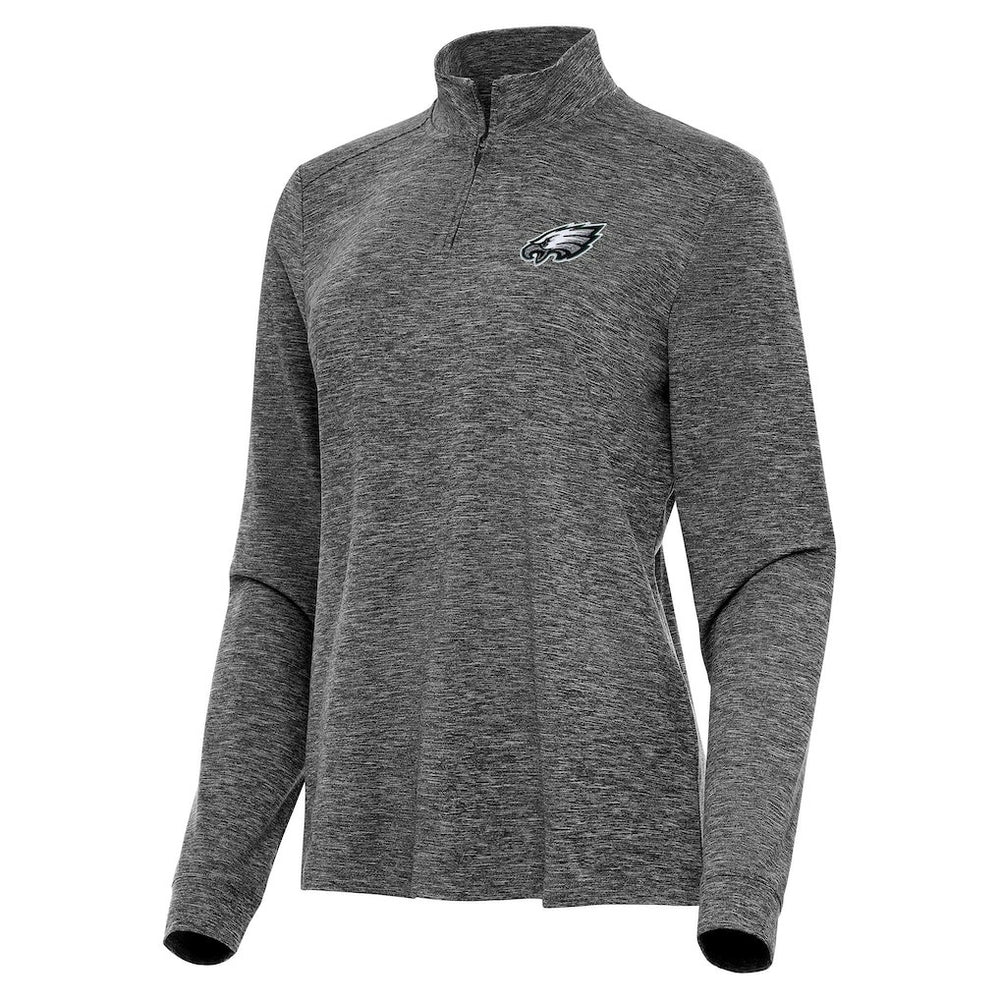 Philadelphia Eagles Antigua Women's Mentor Quarter-Zip Jacket - Heather Black outlet
