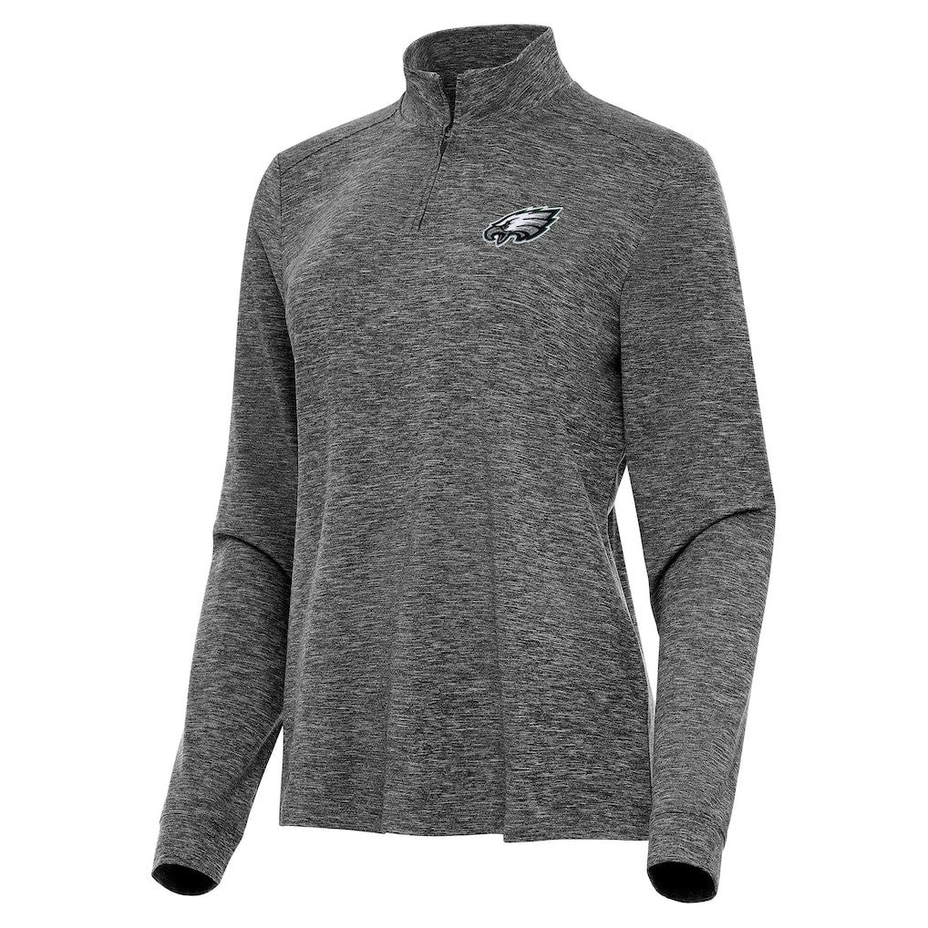 Philadelphia Eagles Antigua Women's Mentor Quarter-Zip Jacket - Heather Black outlet