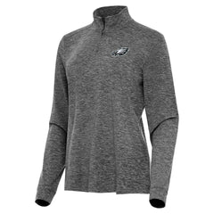 Philadelphia Eagles Antigua Women's Mentor Quarter-Zip Jacket - Heather Black outlet