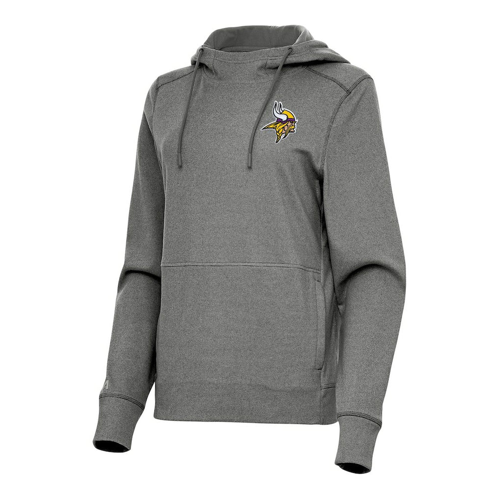 Minnesota Vikings Antigua Women's Justice Pullover Hoodie - Heather Black cheap