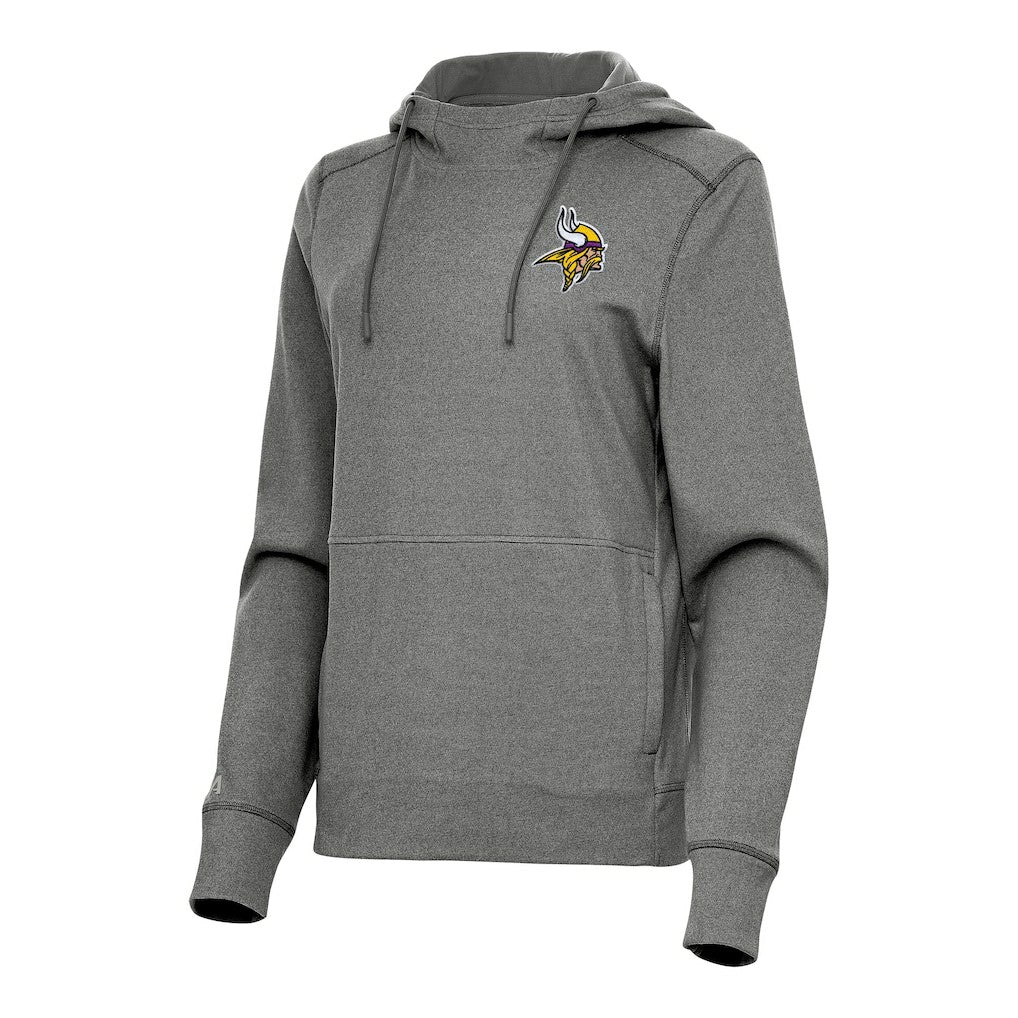 Minnesota Vikings Antigua Women's Justice Pullover Hoodie - Heather Black cheap