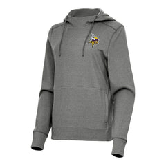 Minnesota Vikings Antigua Women's Justice Pullover Hoodie - Heather Black cheap