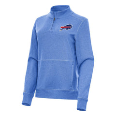 Buffalo Bills Antigua Women's Crush Quarter-Zip Jacket - Heather Royal cheap