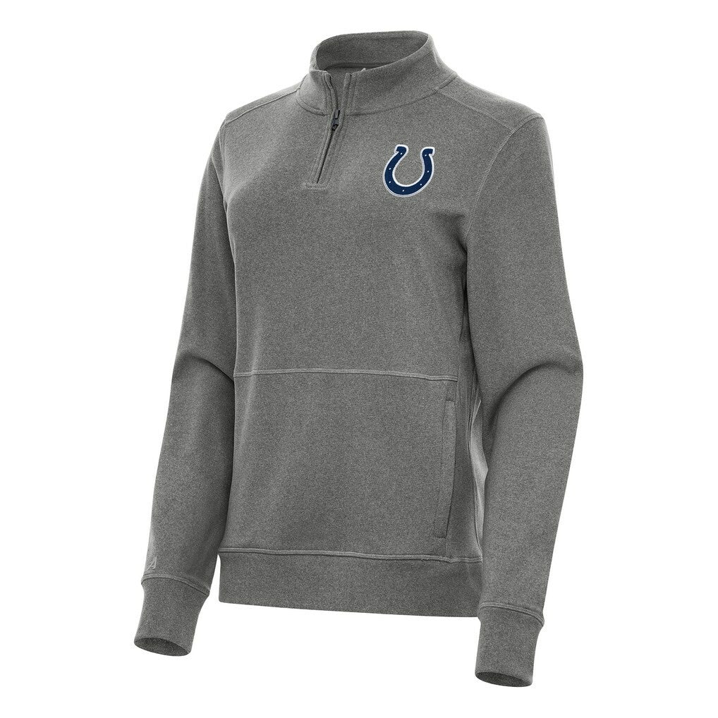 Indianapolis Colts Antigua Women's Crush Quarter-Zip Jacket - Heather Black discount