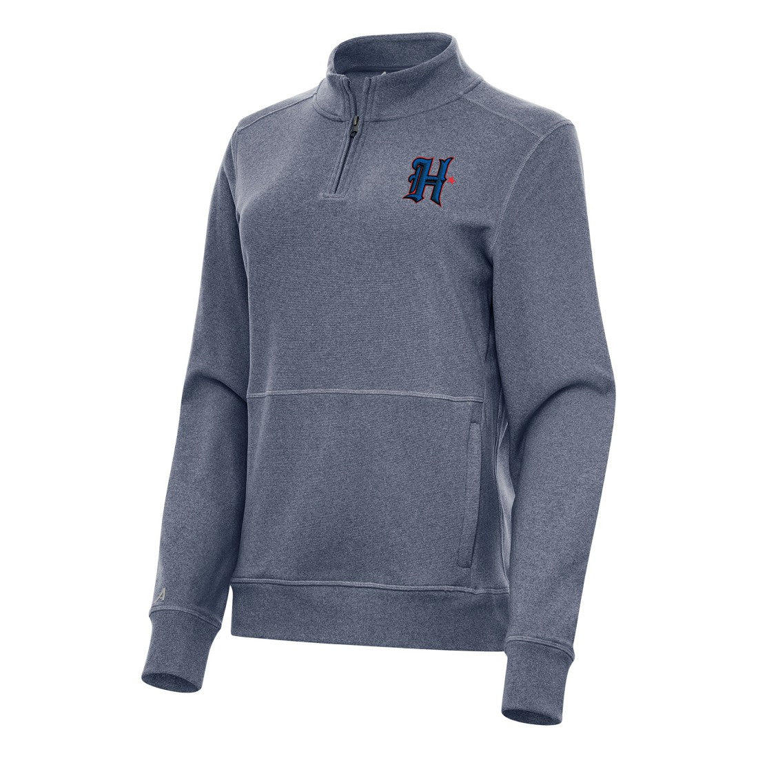 Houston Texans Antigua Women's Crush Quarter-Zip Jacket - Heather Navy cheap