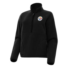 Pittsburgh Steelers Antigua Women's Figure Half-Zip Sweatshirt - Black for sale