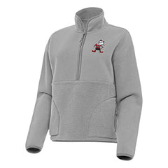 Cleveland Browns Antigua Women's Figure Half-Zip Sweatshirt - Gray outlet