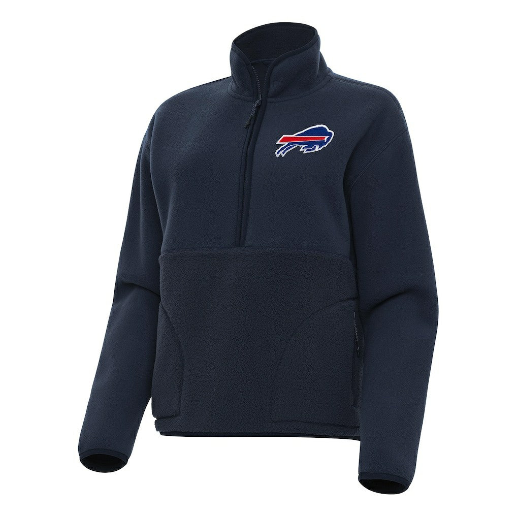 Buffalo Bills Antigua Women's Figure Half-Zip Sweatshirt - Navy outlet